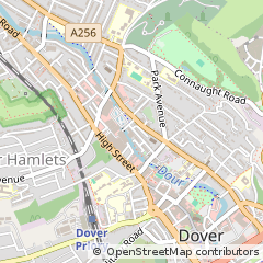 Map of Dover, Kent