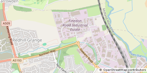 Map of Wellingborough, Northamptonshire