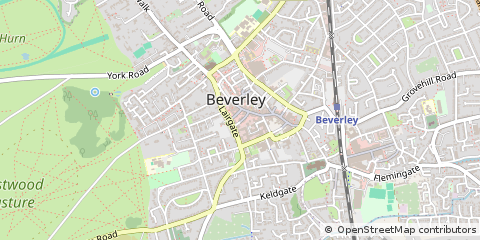 Map of Beverley, North Humberside