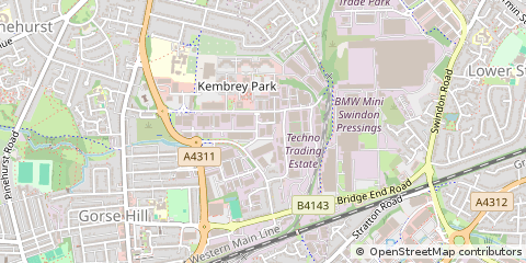 Map of Swindon, Wiltshire