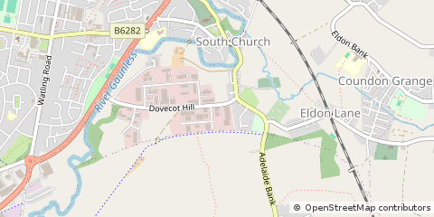 Map of Bishop Auckland, County Durham