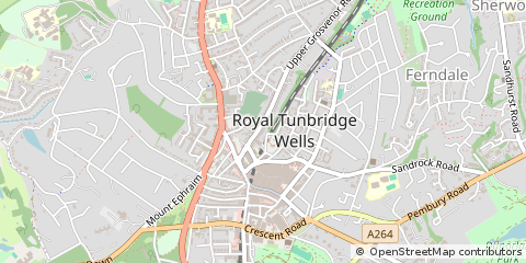 Map of Tunbridge Wells, Kent