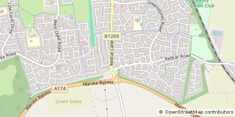 Map of Redcar, Cleveland
