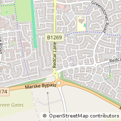 Map of Redcar, Cleveland