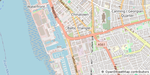 Map of Liverpool, Merseyside