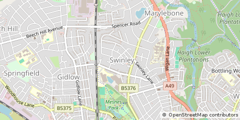 Map of Wigan