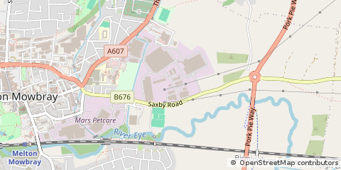 Map of Melton Mowbray, Leicestershire