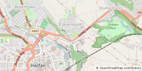 Map of Claremount, Halifax