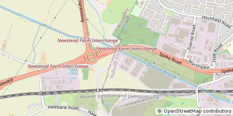 Map of Widnes, Cheshire