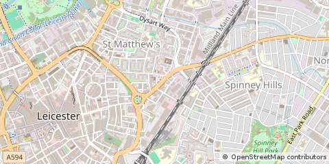 Map of Leicester