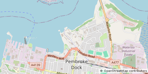 Map of Pembroke Dock, Dyfed