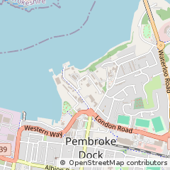 Map of Pembroke Dock, Dyfed