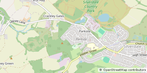 Map of Newcastle Under Lyme, Staffordshire