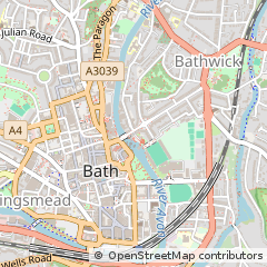 Map of Bath, Somerset