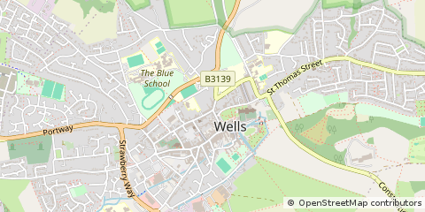 Map of Manchester, Somerset