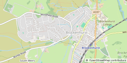 Map of Brockenhurst, Hampshire