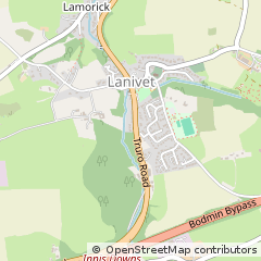 Map of Bodmin, Cornwall