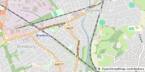 Map of Stockport, Cheshire