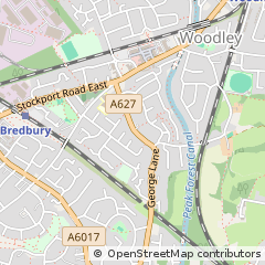 Map of Stockport, Cheshire