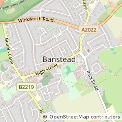 Map of Banstead, Surrey