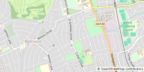 Map of Stanmore, Middlesex
