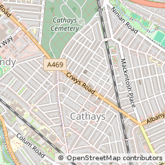 Map of Cardiff, Herefordshire