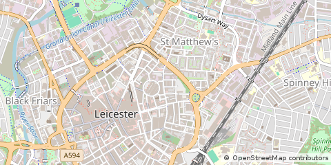 Map of Leicester