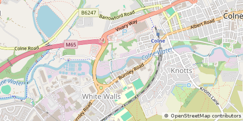 Map of Colne, Lancashire