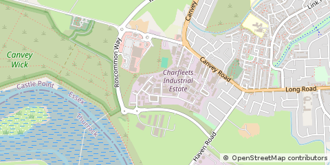 Map of Canvey Island, Essex