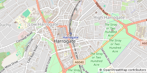 Map of Harrogate, North Yorkshire