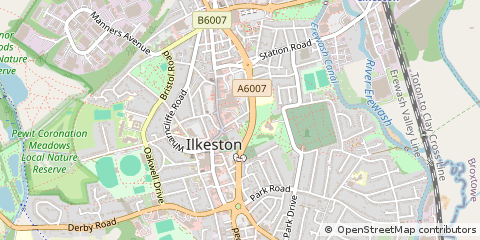 Map of Ilkeston, Derbyshire