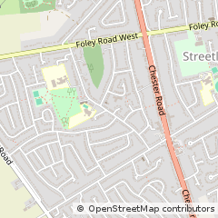 Map of Sutton Coldfield, West Midlands