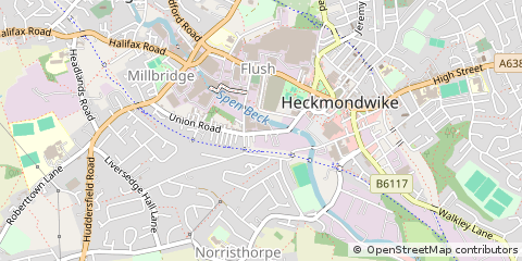 Map of Liversedge, West Yorkshire