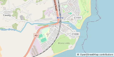 Map of Brora, Sutherland