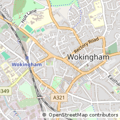 Map of Wokingham, Berksshire