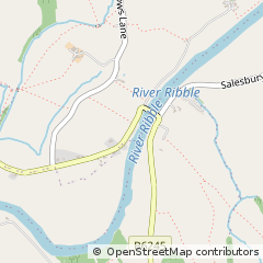 Map of Ribchester, Lancashire