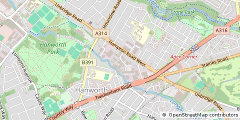 Map of Feltham, Middlesex