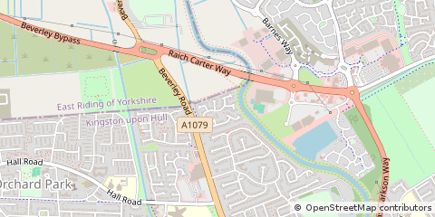 Map of Hull, East Riding of Yorkshire