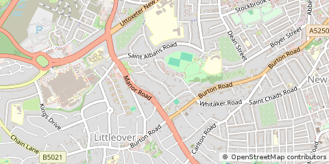 Map of Derby, Derbyshire