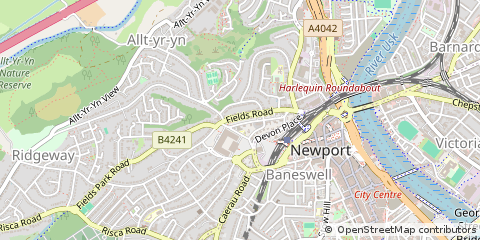 Map of Newport, Gwent
