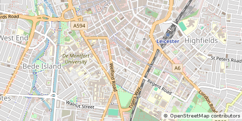 Map of Leicester