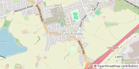 Map of Wakefield, West Yorkshire
