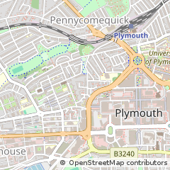 Map of Plymouth, Devon