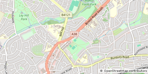 Map of Northfield, Birmingham