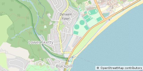 Map of Swansea, City & County of Swansea