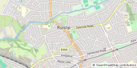 Map of Ruislip, Middx