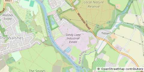 Map of Stourport-on-Severn, Worcestershire