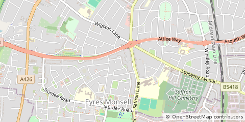 Map of Leicester