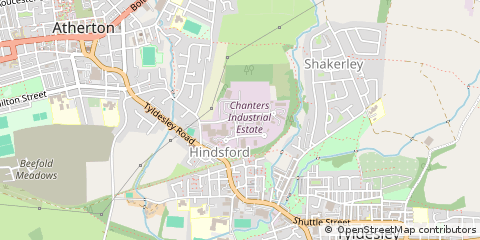 Map of Atherton, Manchester Lancs