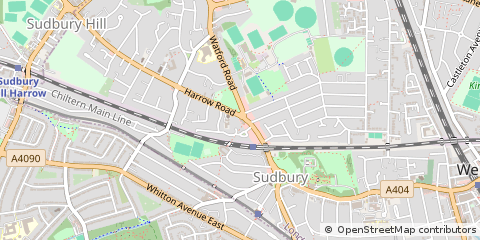 Map of Wembley, Middlesex